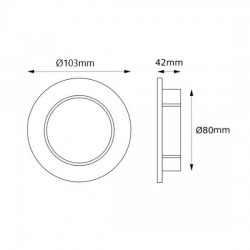 ARO EMPOTRABLE REDONDO ORIENTABLE NIQUEL SATINADO 103mm