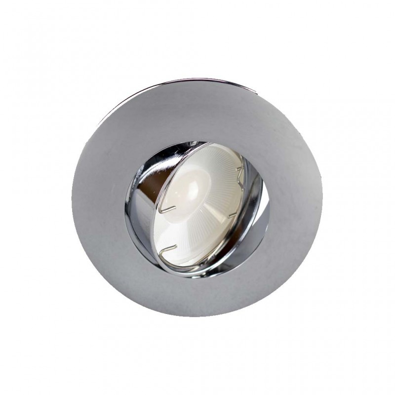 ARO EMPOTRABLE REDONDO ORIENTABLE CROMO BRILLO 103mm