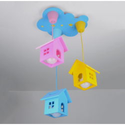 lampara colgante infantil casitas -1- Kelektron 606