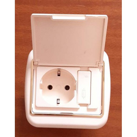 Grupo Elektra 0685566 SCHNEIDER INS52101 Base Suelo Shuko XS