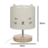 LAMPARA SOBREMESA INFANTIL GATITO E14 PANTALLA LINO