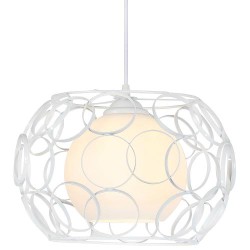 LÁMPARA COLGANTE 1xE27 METAL BLANCO PEREGRINO