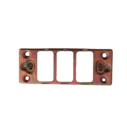 PLACA 3 MÓDULOS MAGIC BTICINO PLATA ANODIZADA C/SOPORTE