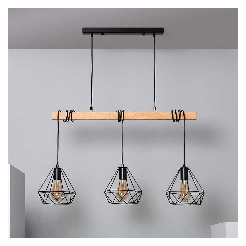 lampara_colgante_jaulta_metal_negro_3_luces_madera_sardo