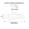FOCO EMPOTRABLE HALÓGENO, LED,CUADRADO COLOR CUERO 3730CU DISEÑO 6