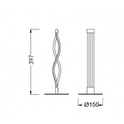 lámpara mesa led sahara plata mantra 4862 -2-