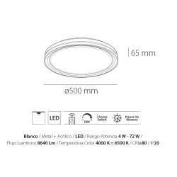 Plafón_led_72w_dafne_0080a_kelektron_blanco_cct