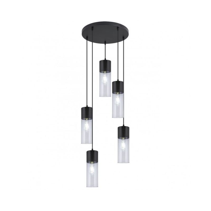 lampara-colgante-redondo-5l-derek-negro-transparente-ajp-alemar-60419