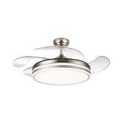 MINI CALIMA1 - VENTILADOR DE TECHO ASPAS PLEGABLES LED 72W PLATA-MOTOR DC