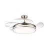 MINI CALIMA1 - VENTILADOR DE TECHO ASPAS PLEGABLES LED 72W PLATA-MOTOR DC