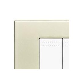 PLACA  2 MODULOS ESTRECHOS LIGHT PLATA BRILLANTE N4802SA