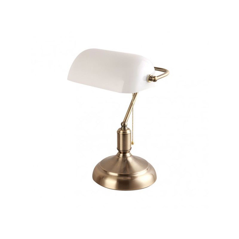 FLEXO SOBREMESA ABOGADO 1xE27 CUERO/BLANCO 38x26x18 Cm