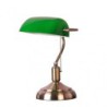 FLEXO SOBREMESA ABOGADO 1xE27 CUERO/VERDE 38x26x18 Cm