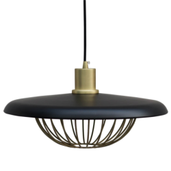 LÁMPARA COLGANTE REJILLA NEGRO 1xE27  Regx35x35 Cm