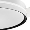 VENTILADOR DE TECHO 54W LED, MOTOR DC, VIC BLANCO/NEGRO 50 CM 3 PALAS