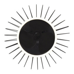VENTILADOR DE TECHO 31W LED, MOTOR DC, MALABO NEGRO 50 CMS