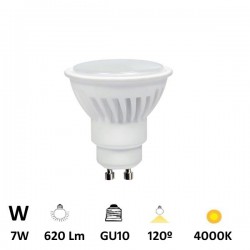 BOMBILLA LED SMD 7W GU10 4000k 230V LUZ NEUTRA 620 Lm  TERMOPLÁSTICO