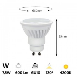 bombilla-led-smd-7,5w-dicroica-gu10-230v-4200k-medidas