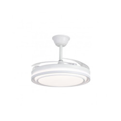 VENTILADOR DE TECHO 72W LED,MOTOR DC,KORFU, BLANCO, 4 ASPAS Ø50cm
