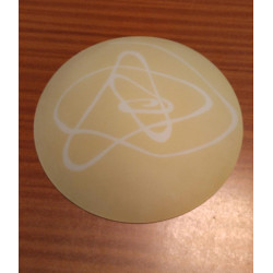 CRISTAL PARA PLAFON TECHO Ø30cm  AMBAR CINTAS BLANCAS