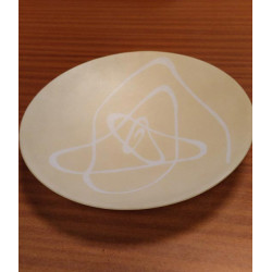 CRISTAL PARA PLAFON TECHO Ø30cm  AMBAR CINTAS BLANCAS